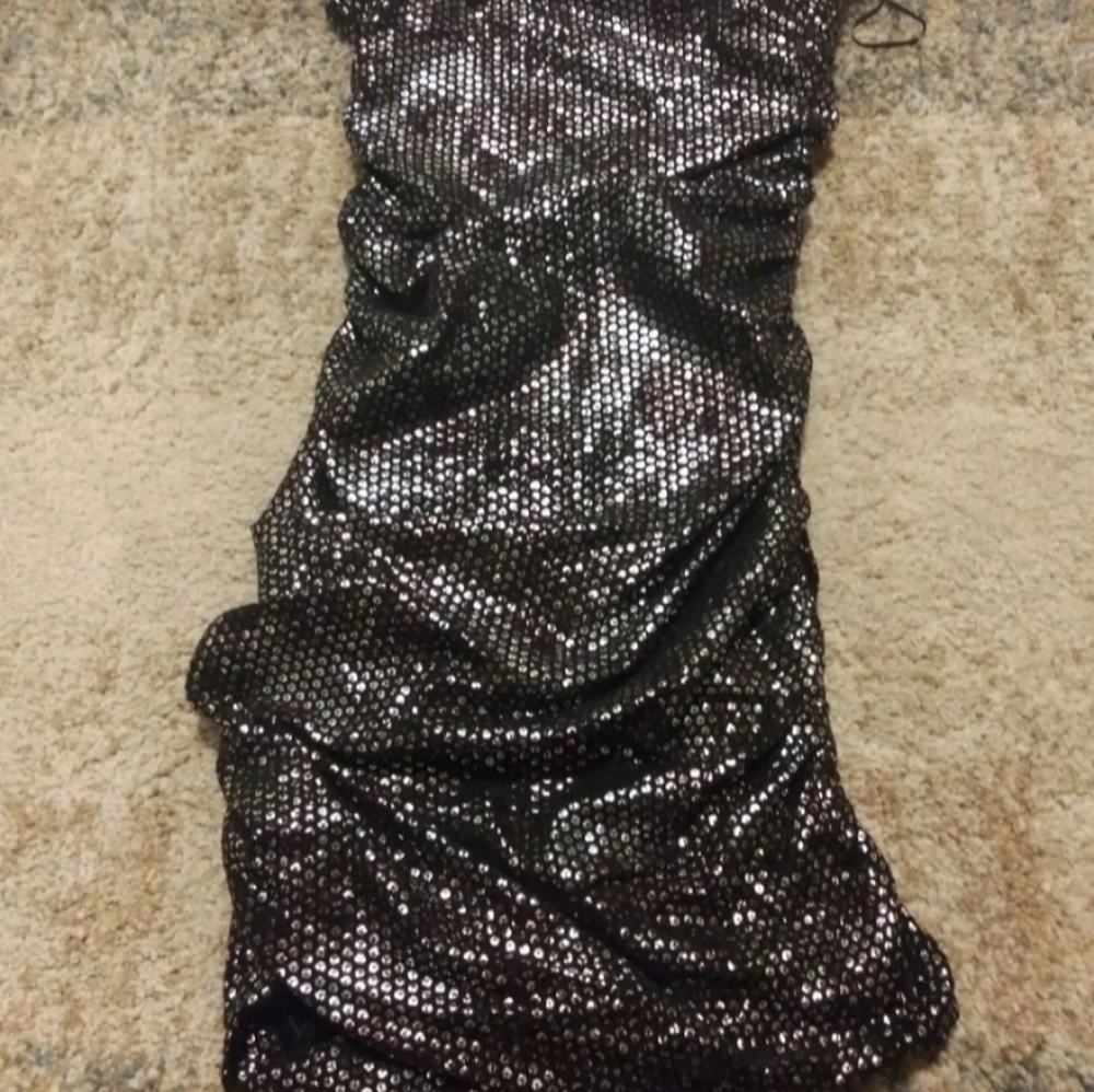 Express medium purple sequined dress